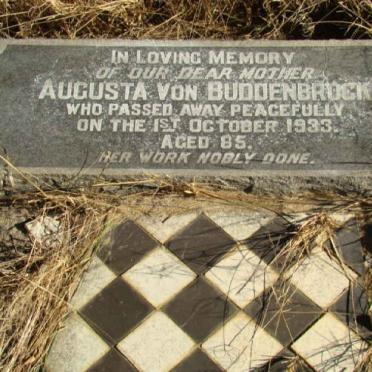 BUDDENBROCK Augusta, von -1933