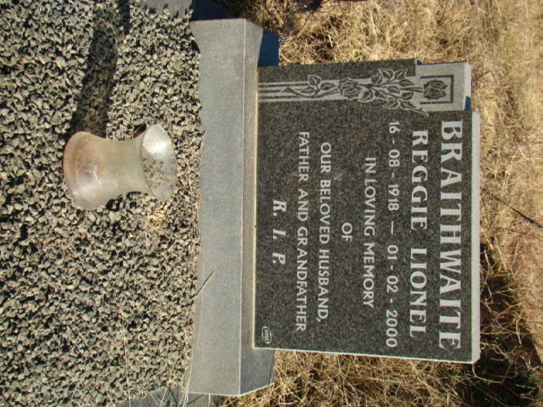 BRAITHWAITE Reggie Lionel 1918-2000