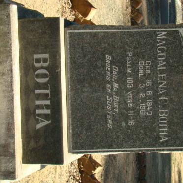 BOTHA Magdalena C. 1940-1961