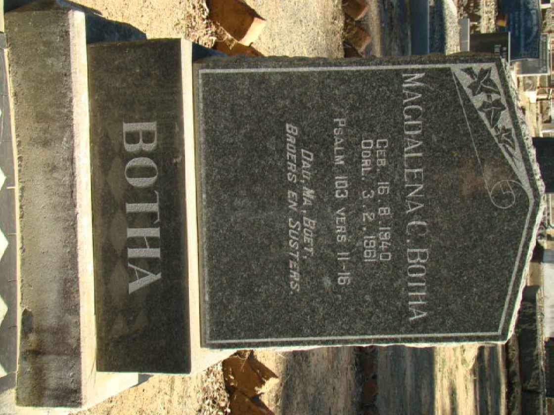 BOTHA Magdalena C. 1940-1961