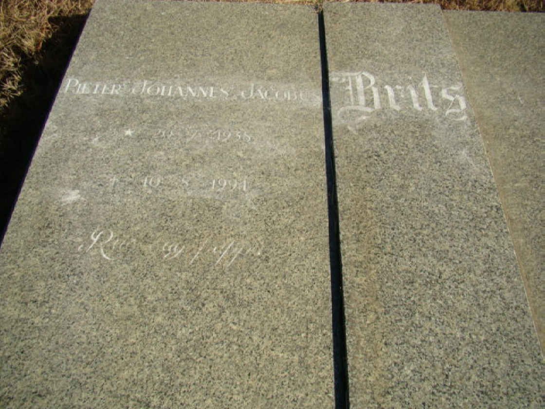 BRITS Pieter Johannes Jacobus 19?-1991