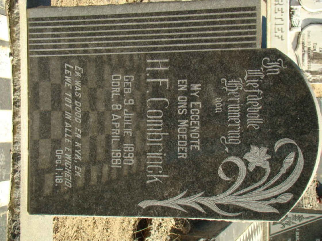 COMBRINCK H.F. 1890-1961