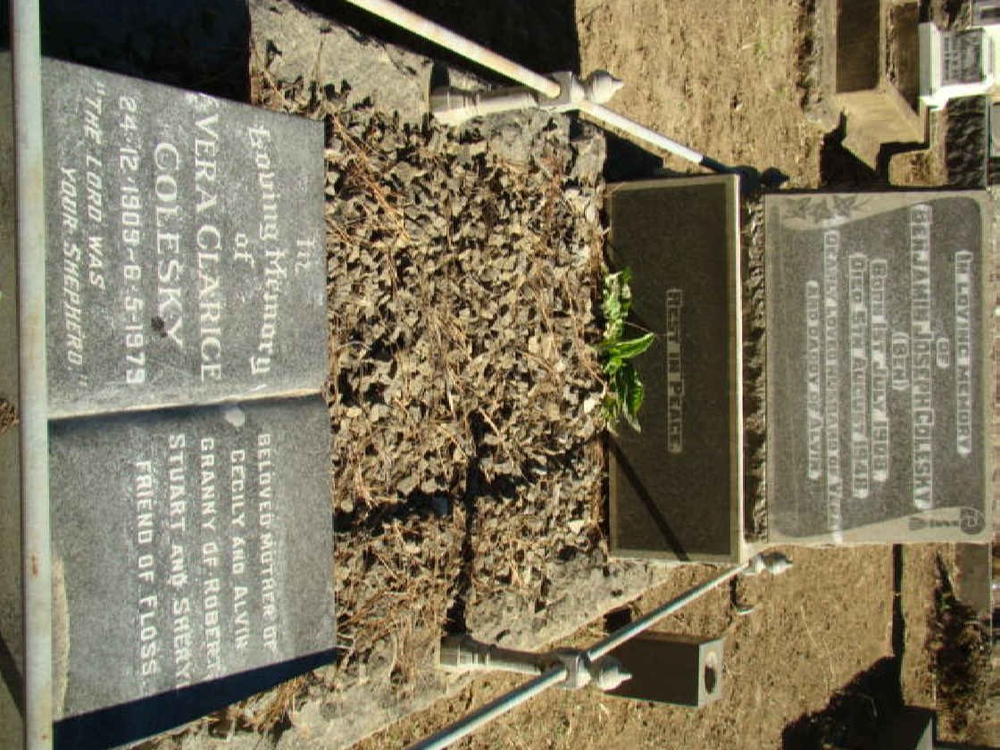 COLESKY Benjamin Joseph 1908-1948 &amp; Vera Clarice 1909-1979