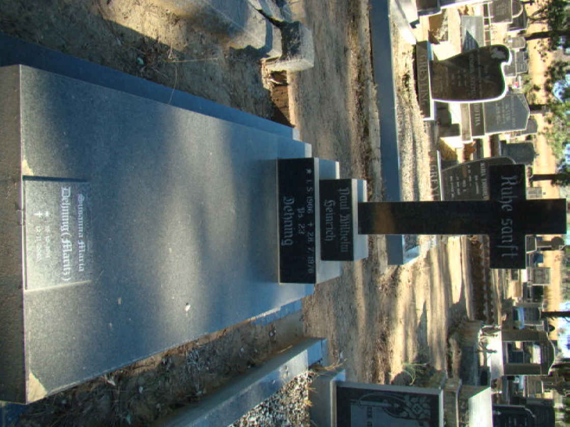 DEHNING Paul Wilhelm Heinrich 1906-1976 &amp; Susanna Maria MARITZ 1914-2005