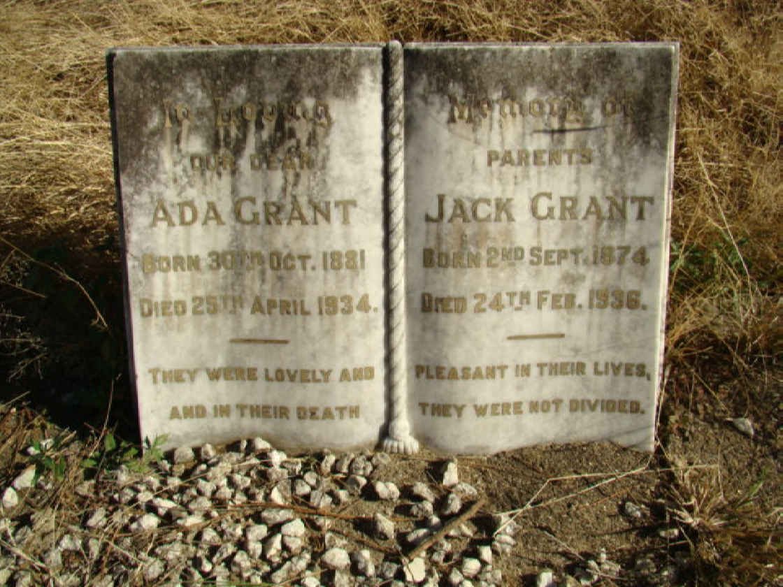 GRANT Jack 1874-1936 &amp; Ada 1881-1934