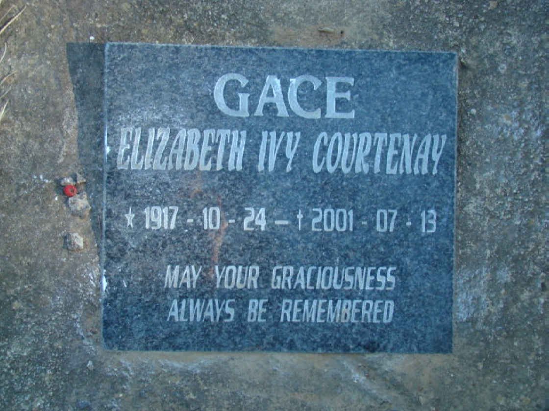 GACE Elizabeth Ivy Courtenay 1917-2001