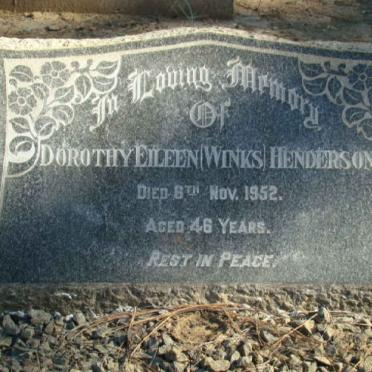 HENDERSON Dorothy Eileen nee WINKS -1952