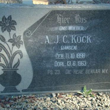KOCK A.J.C. nee JANSEN 1898-1963