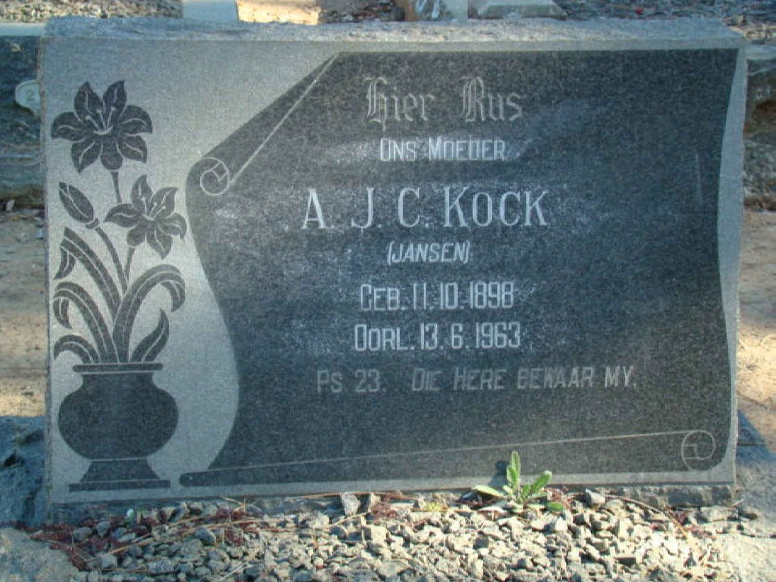KOCK A.J.C. nee JANSEN 1898-1963