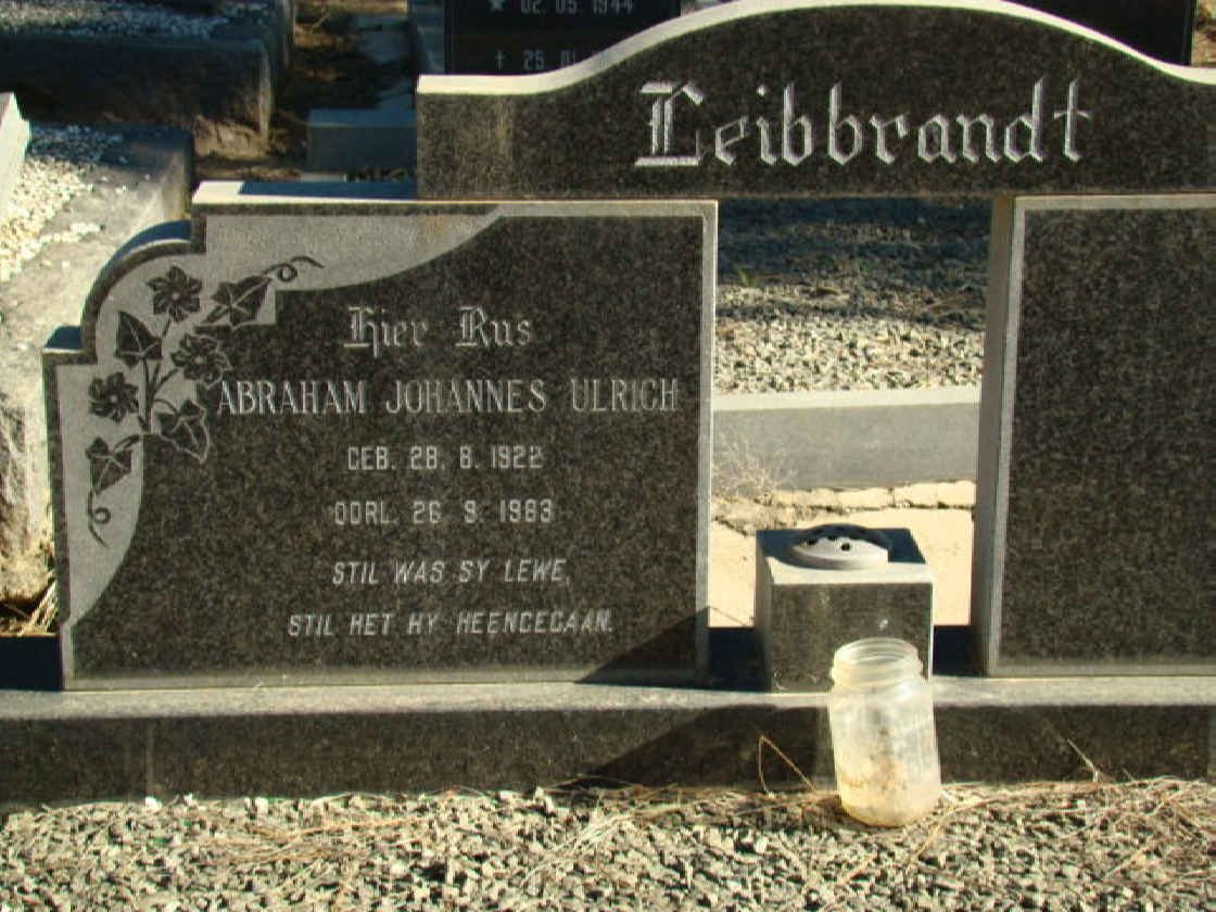 LEIBBRANDT Abraham Johannes Ulrich 1922-1983