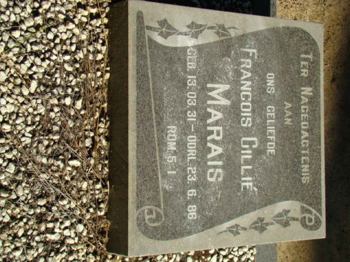 MARAIS Francois Cillie 1931-1986