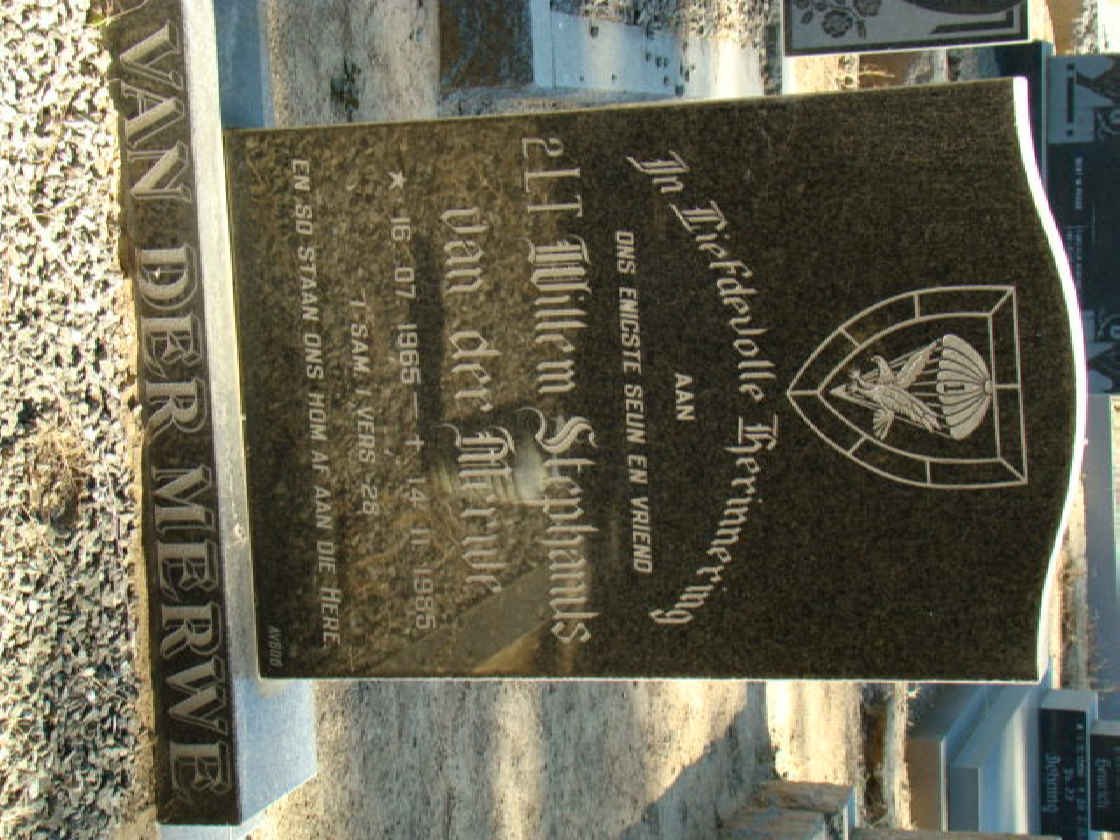 MERWE Willem Stephanus, van der 1965-1985