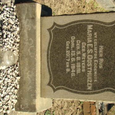 OOSTHUIZEN Maria E.S. nee WEYERS 1891-1946