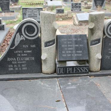 PLESSIS Pieter Jacobus, du 1909-1965 &amp; Anna Elizabeth VISAGIE 1907-1969