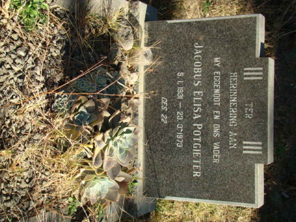 POTGIETER Jacobus Elisa 1931-1973
