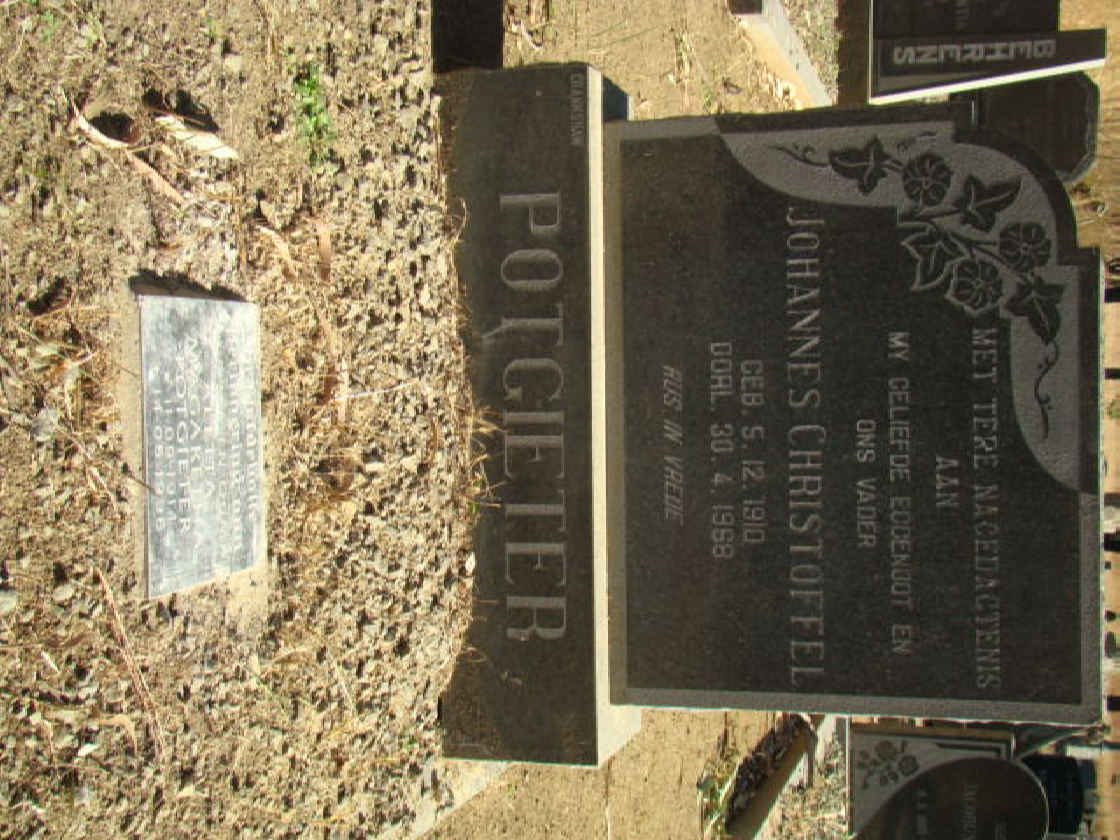 POTGIETER Johannes Christoffel 1910-1968 &amp; Aletta Magaretha 1914-1996
