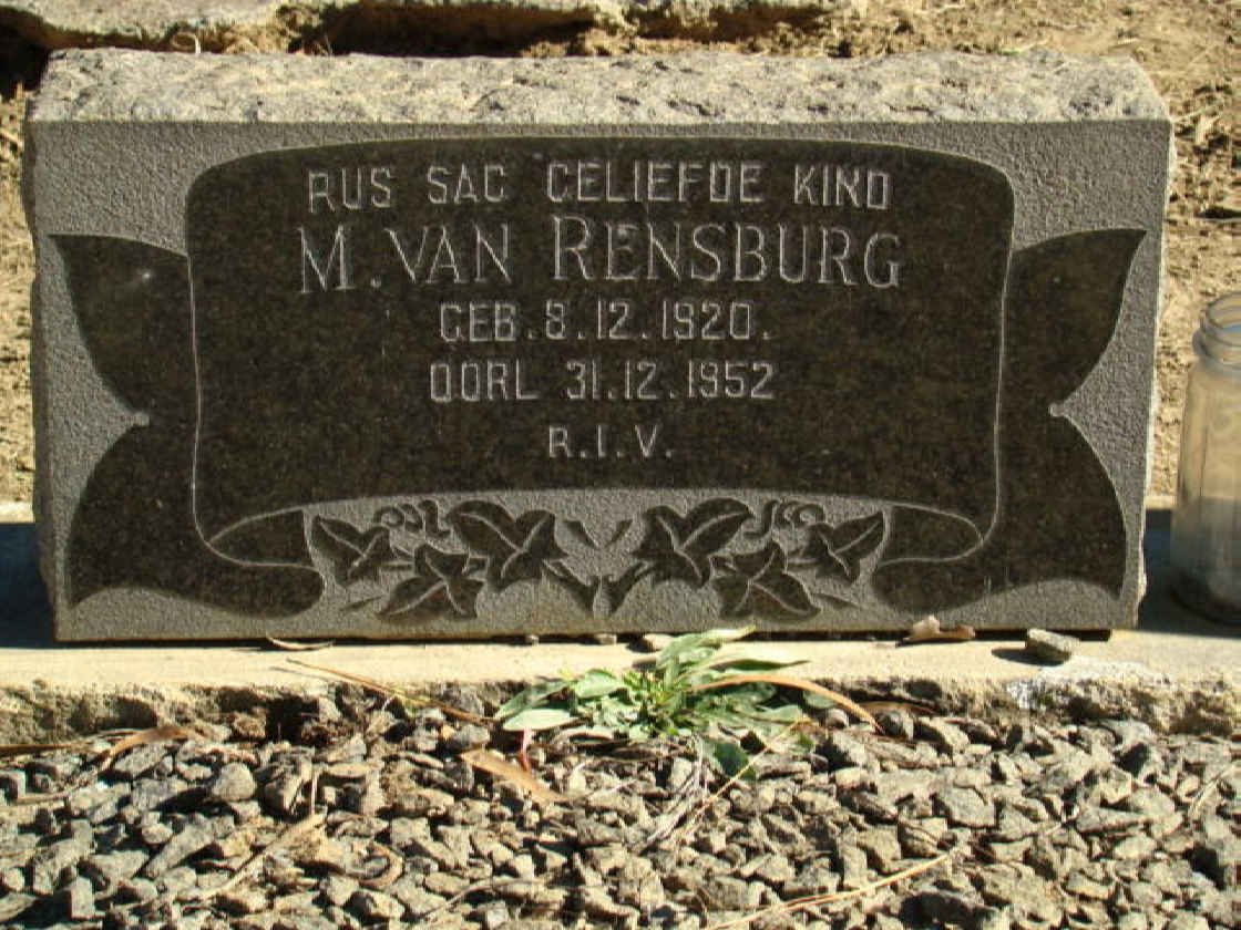 RENSBURG M., van 1920-1952