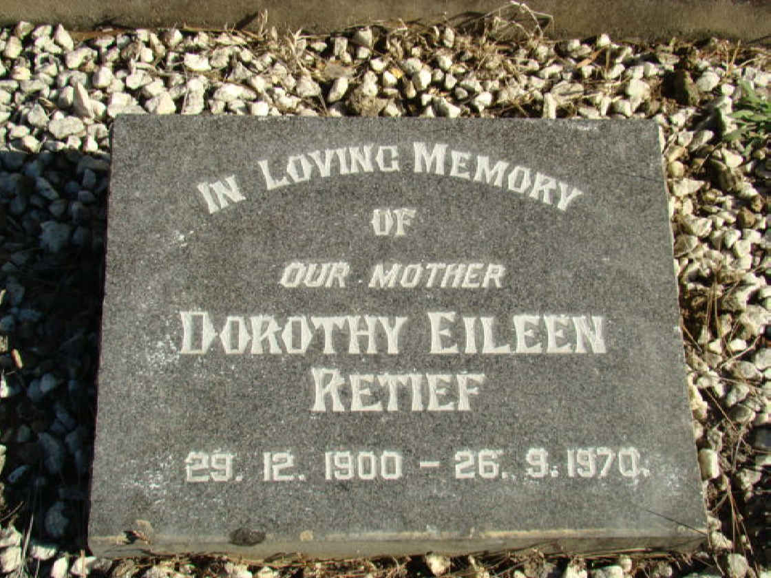RETIEF Dorothy Eileen 1900-1970
