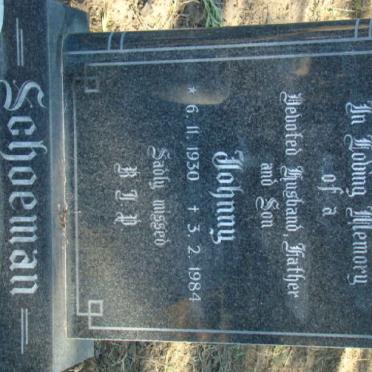 SCHOEMAN Johnny 1930-1984