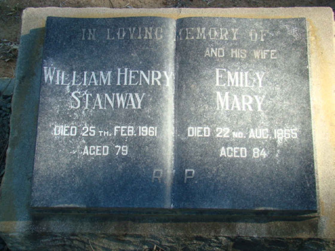 STANWAY William Henry -1961 &amp; Emily Mary -1965