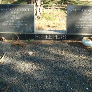 SCHEEPERS Jacobus Nicolas 1923-1993 &amp; Elizabeth Johanna Catharina 1923-1982
