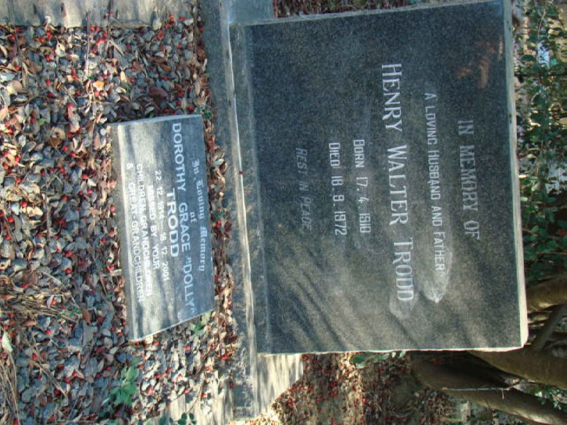 TRODD Henry Walter 1910-1972 :: TRODD Dorothy Grace 1914-2001