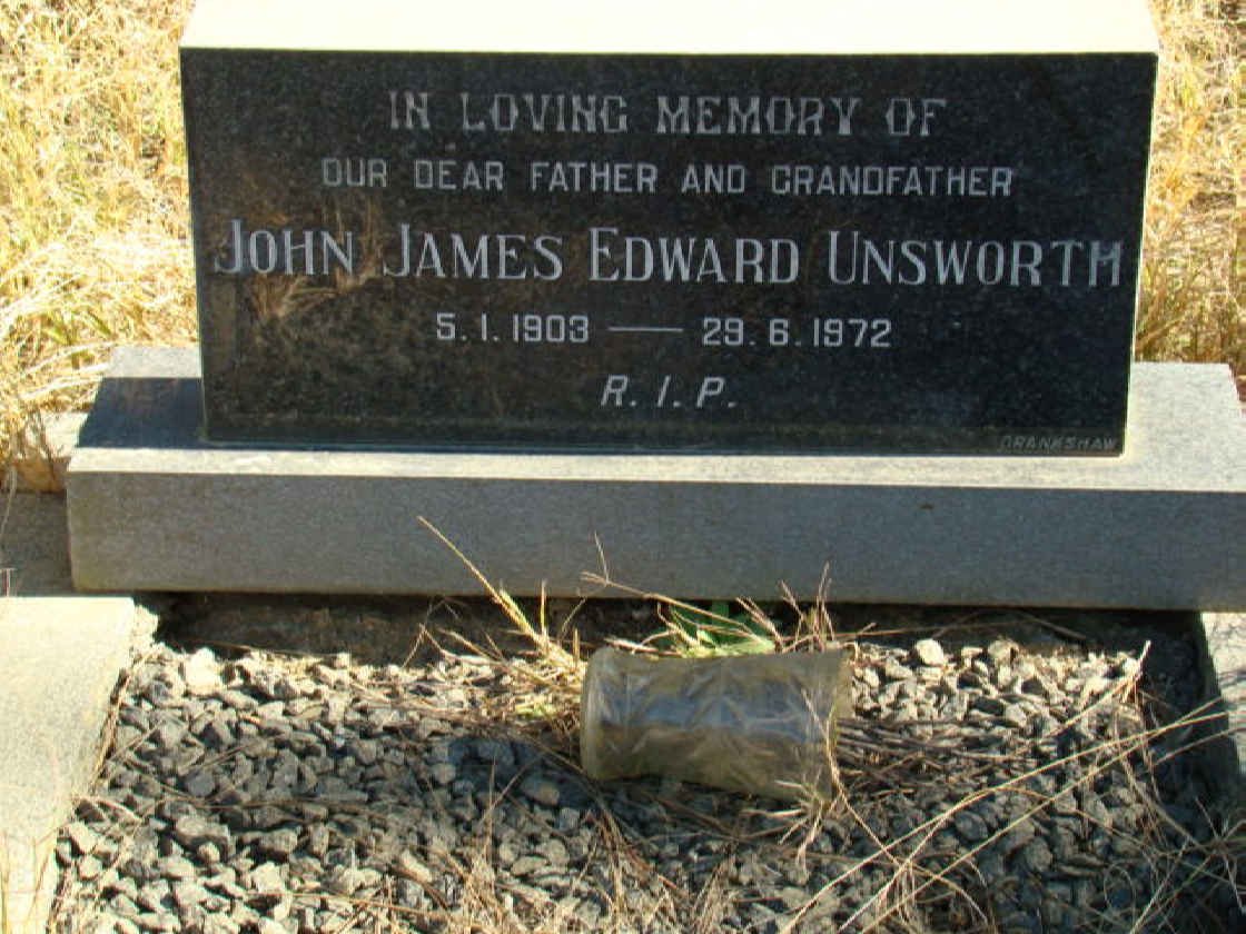 UNSWORTH John James Edward 1903-1972