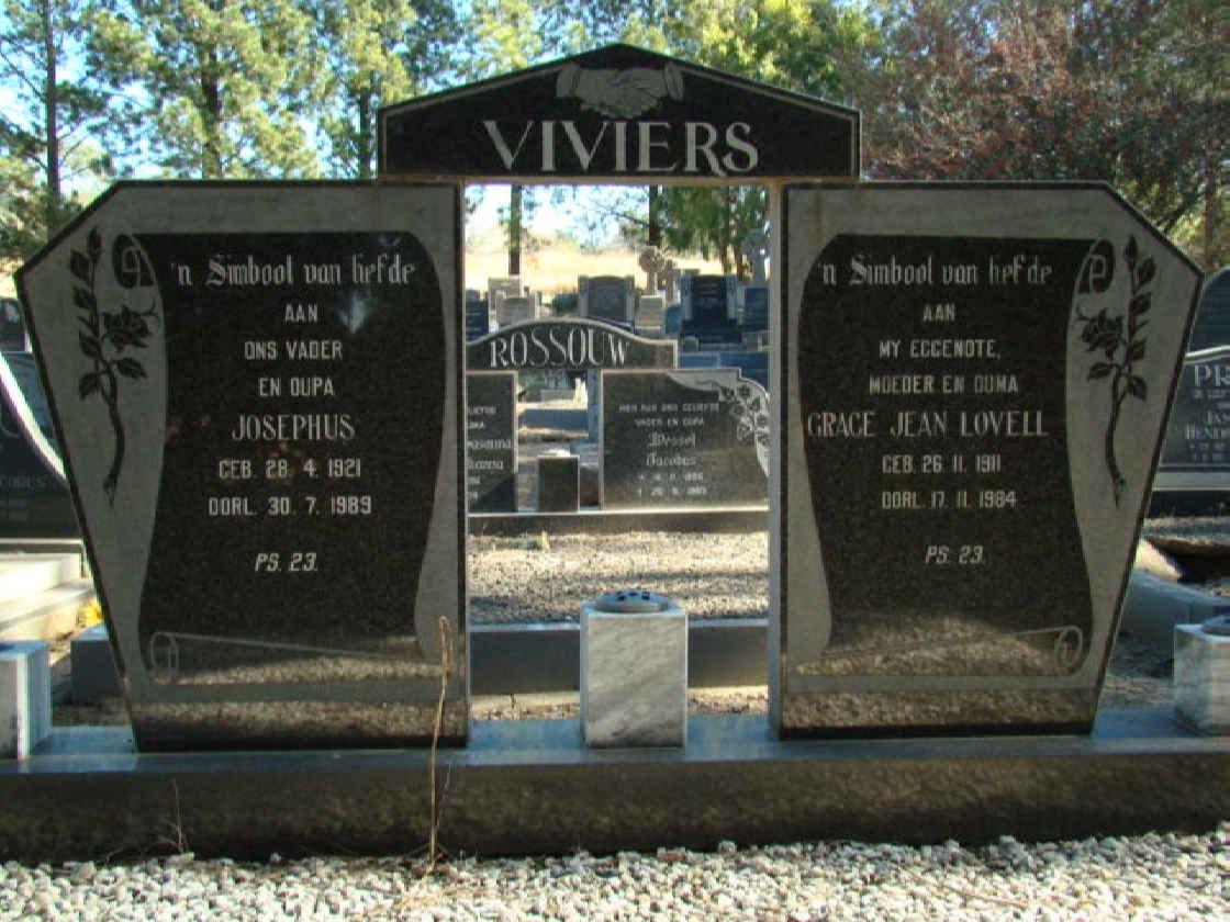 VIVIERS Josephus 1921-1989 &amp; Grace Jean Lovell 1911-1984