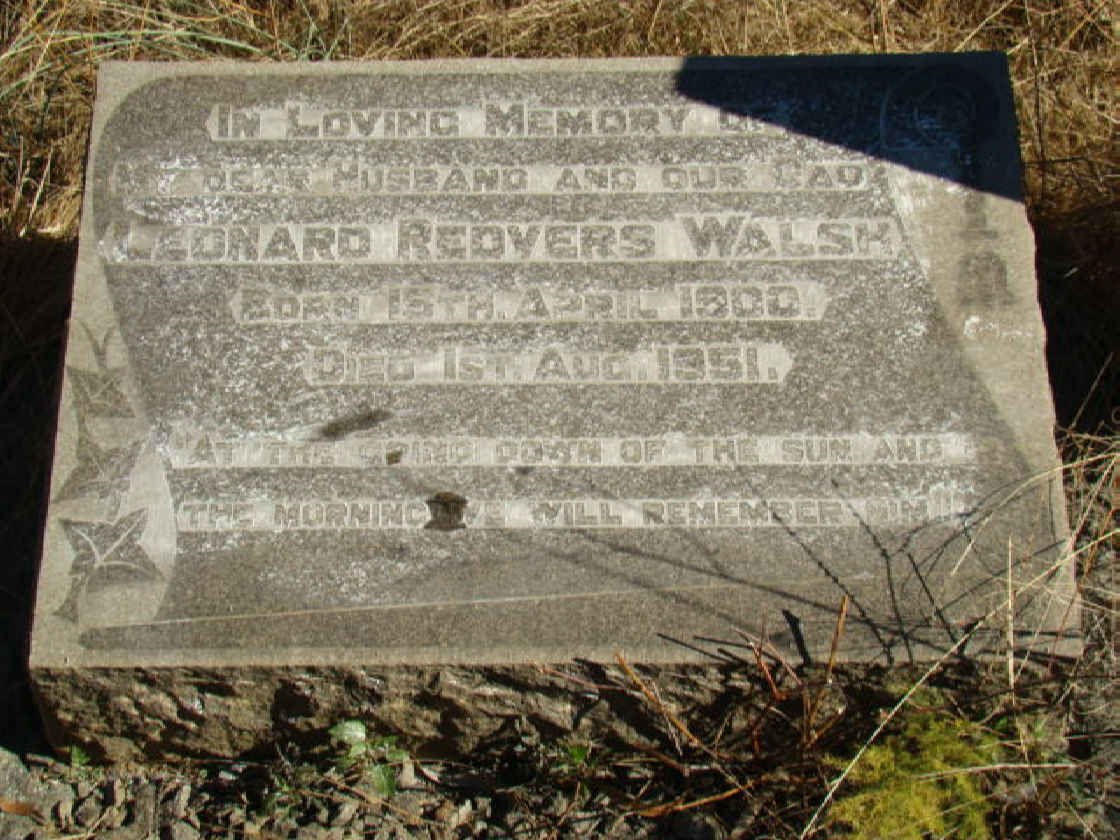 WALSH Leonard Redvers 1900-1951