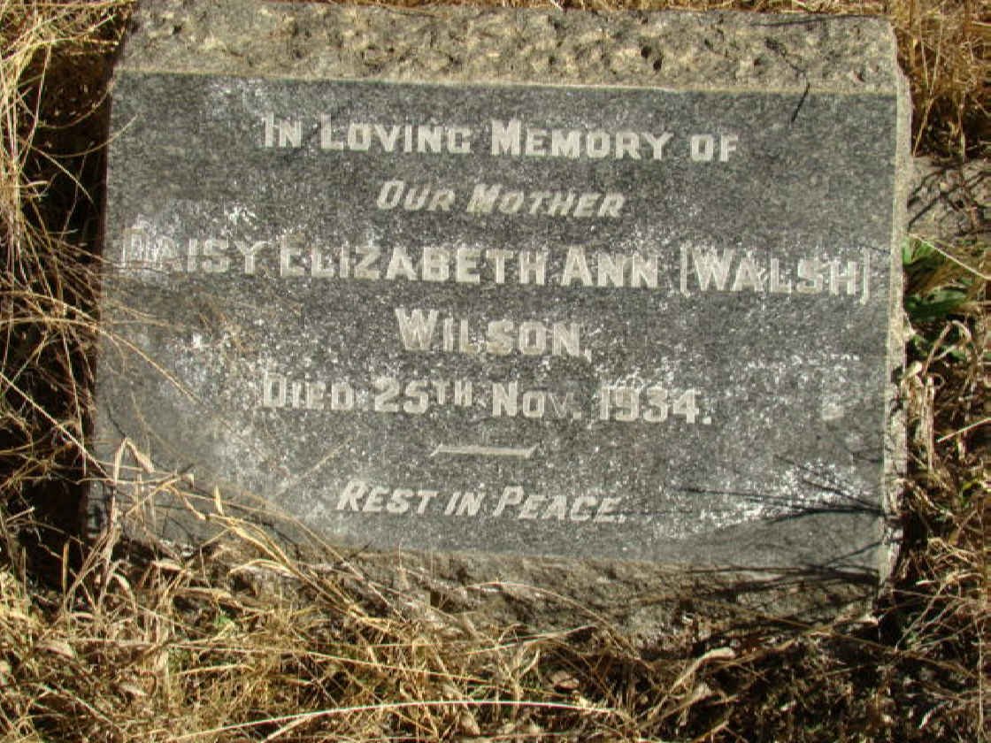 WILSON Daisy Elizabeth Ann nee WALSH -1934