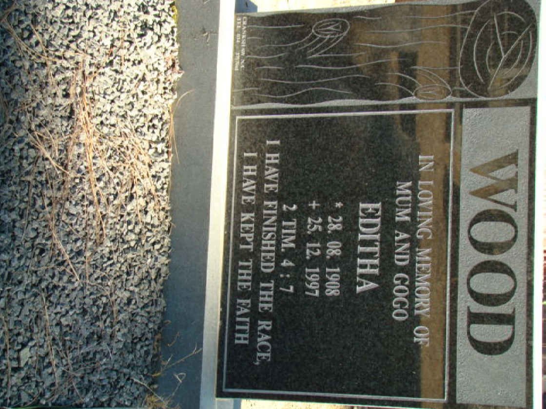 WOOD Editha 1908-1997
