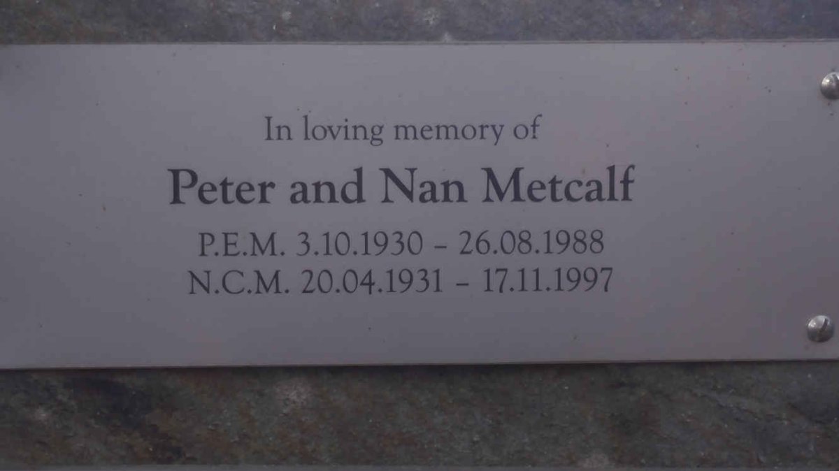METCALF P.E.M. 1930-1988 &amp; N.C.M. 1931-1997