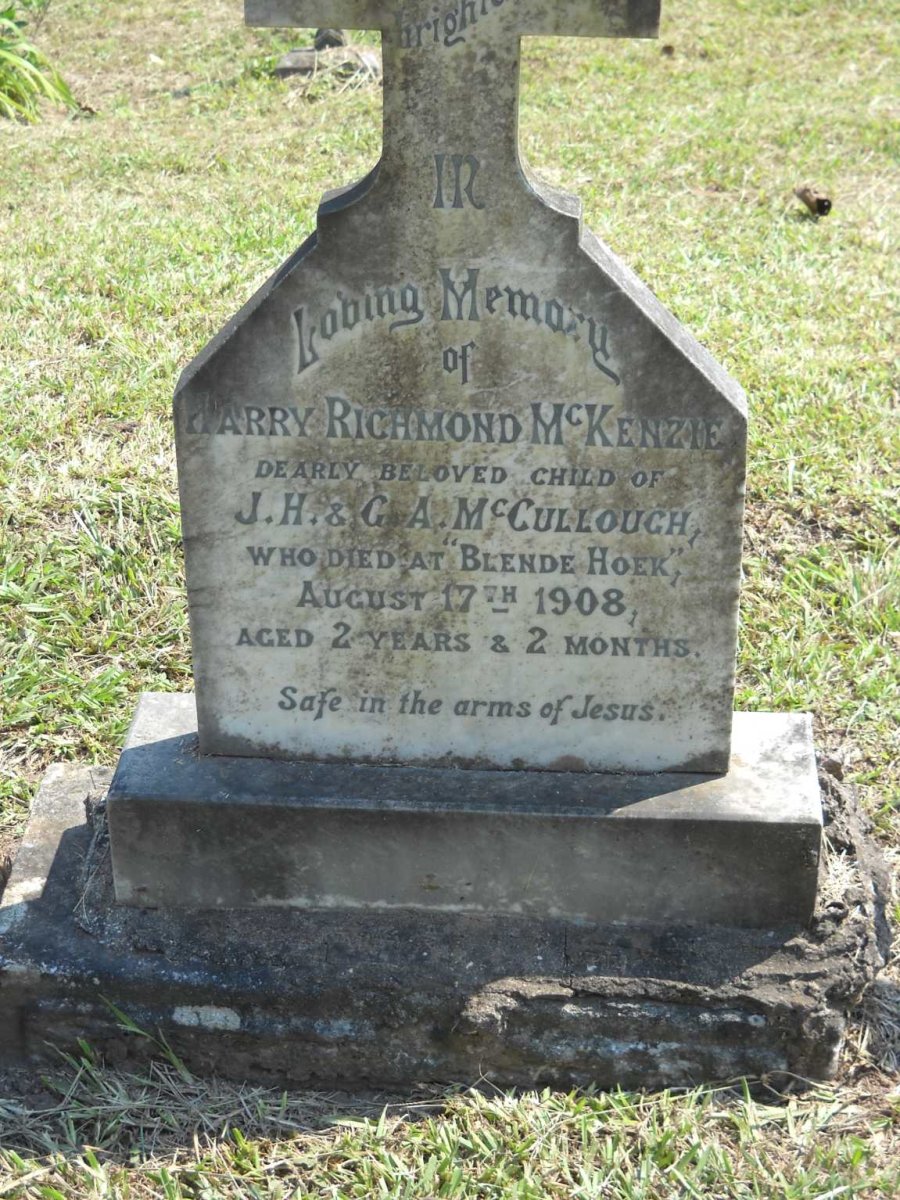 McCULLOUGH Harry Richmond McKenzie -1908