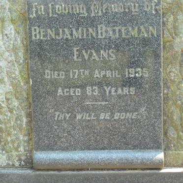 EVANS Benjamin, BATEMAN -1935
