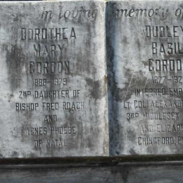 GORDON Basil Dudley 1877-1929 &amp; Dorothea Mary ROACH 1888-1979