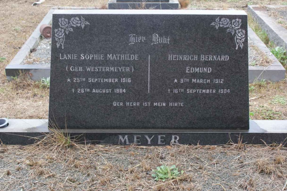 MEYER Heinrich Bernard Edmund 1912-1984 &amp; Lanie Sophie Mathilde WESTERMEYER 1916-1984