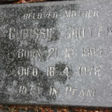 CHILLEK  Chrissie 1903-1978