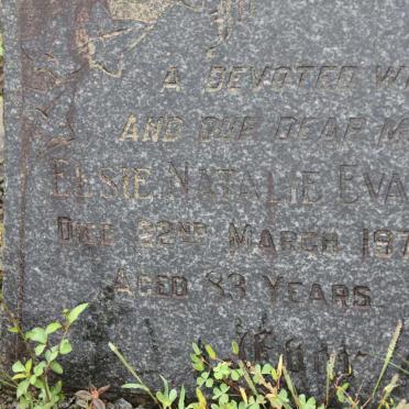 EVANS William Oliver -1954 &amp; Elsie Natalie -1975 