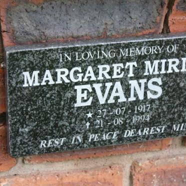 EVANS Margaret Miriel 1917-1994