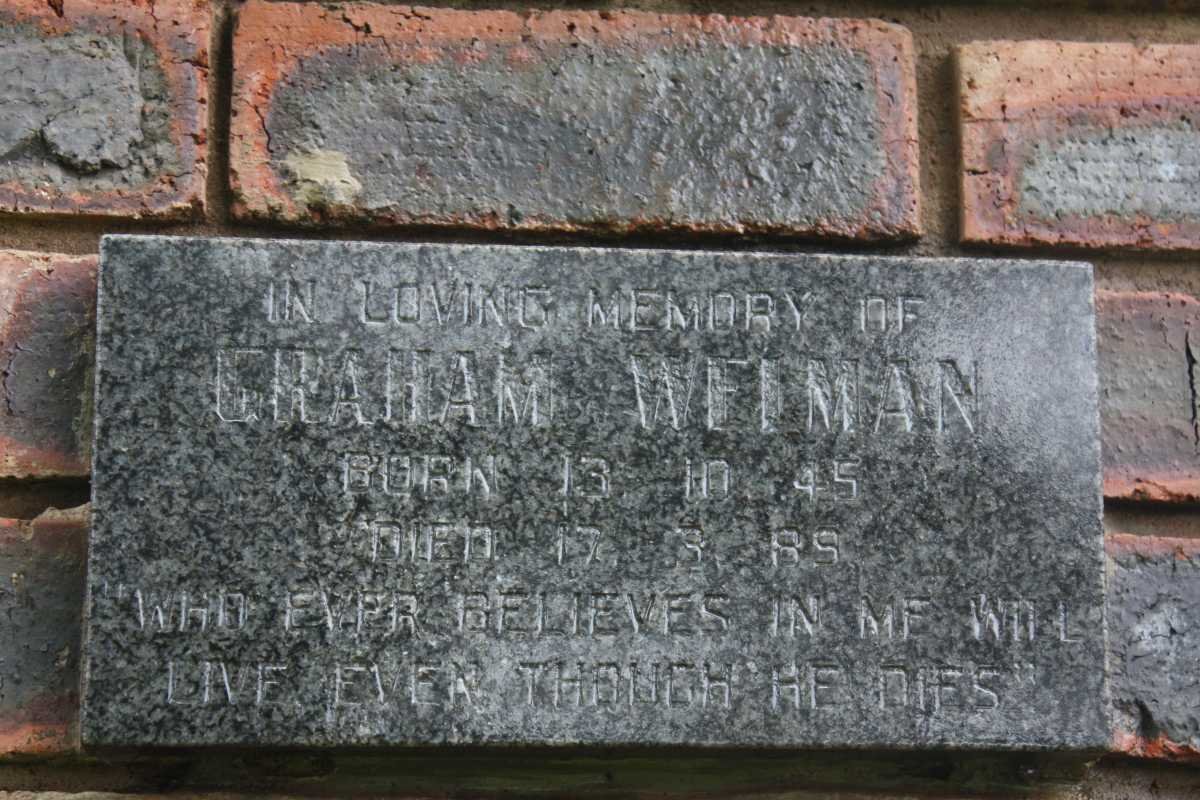 WELMAN Graham 1945-1989