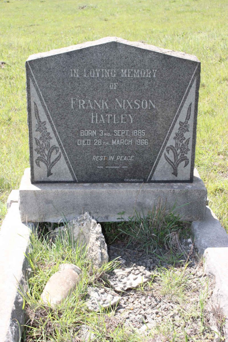 HATLEY Frank Nixson 1885-1966