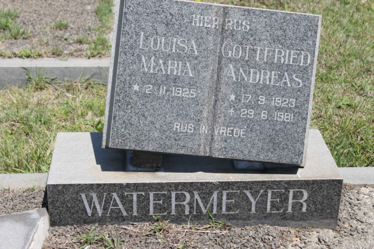 WATERMEYER Gottfried Andreas 1923-1981 &amp;  Louis Maria 1925-