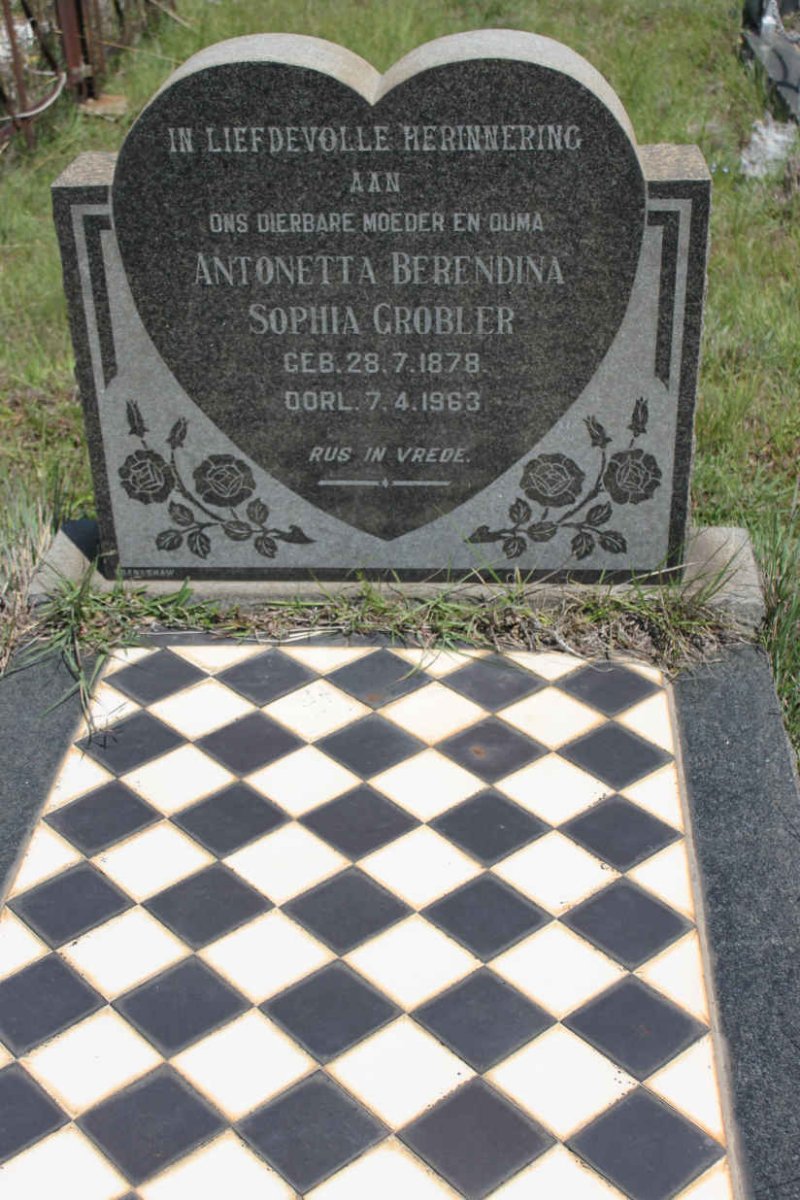 GROBLER Antonetta Berendina Sophia 1879-1963