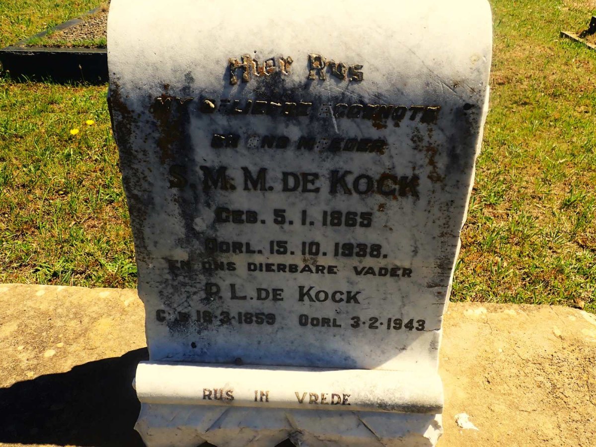 KOCK P.L., de 1859-1943 &amp; S.M.M. 1865-1938