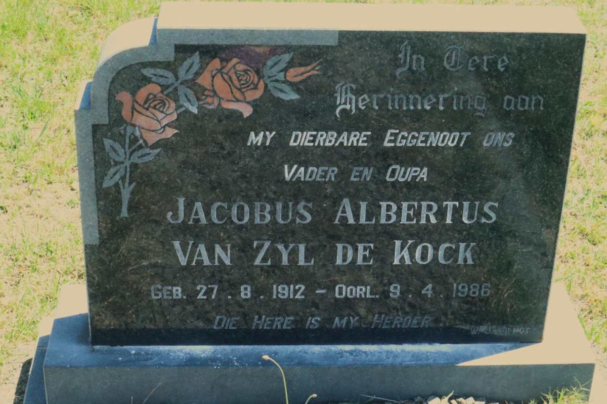 KOCK Jacobus Albertus van Zyl, de 1912-1986