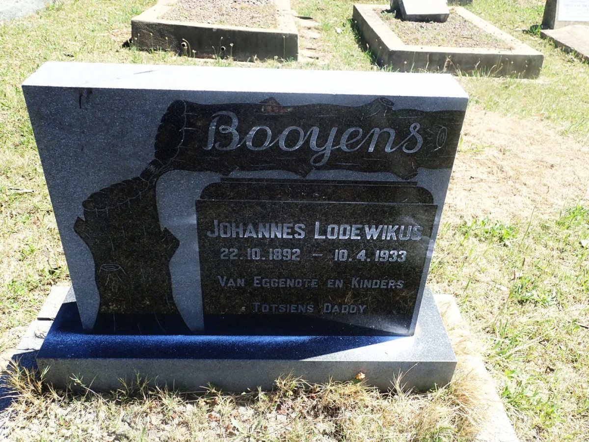 BOOYENS Johannes Lodewikus 1892-1933