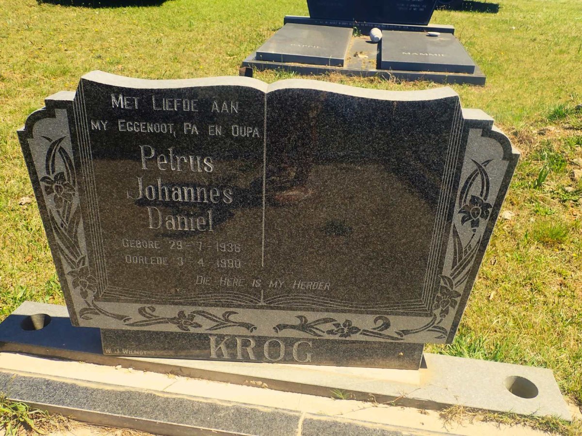 KROG Petrus Johannes Daniel 1936-1990