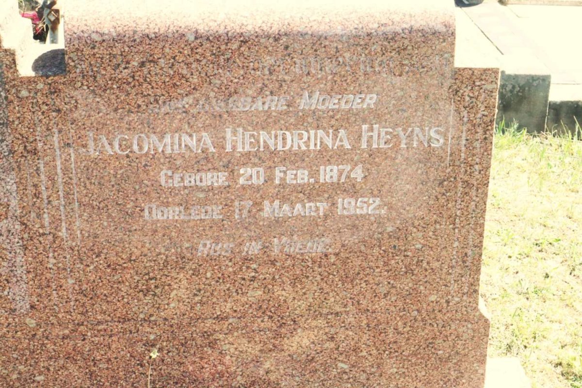 HEYNS Jacomina Hendrina 1874-1952