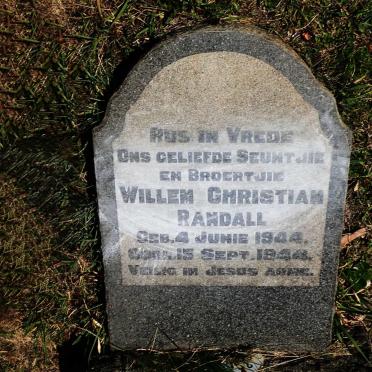 RANDALL Willem Christian 1944-1944