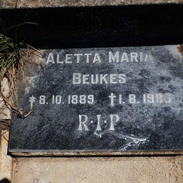 BEUKES Aletta Maria 1889-1980